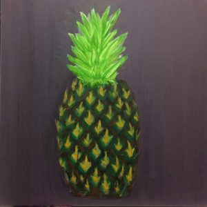 Pineapple in acrylics